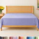 King Size Flat Sheet - Hotel Quality Top Flat Bed Sheet Only - Ultra-Soft, Breathable & Cooling - Fade & Wrinkle Free - Easy-Care, Stain & Shrink Resistant Bedding - Easy-Fit and Oeko-Tex - Lavender