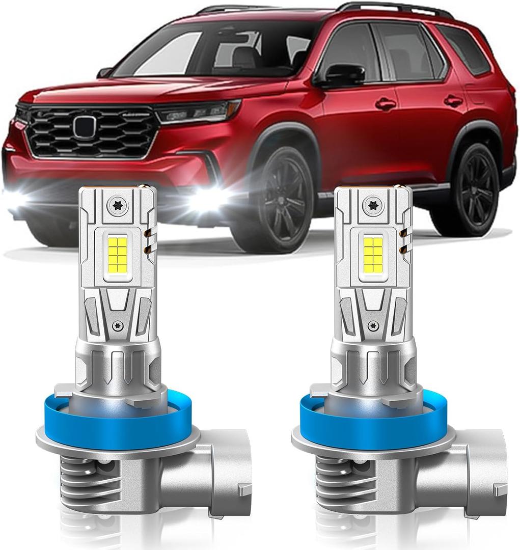 ZSTOPCL Fit for Honda Pilot 2006-2019 Fog Light Bulbs or DRL, 6000K Cool White 700% Brightness, Real 1:1 Size Plug and Play, Pack of 2