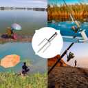 Beach Umbrella Sand Anchor with 3 Nails, Metal Sun Umbrella Holder, Outdoor Umbrella Stand Steel Anchor for Beach Grass Sand, Suitable for Umbrella Under 1.18 inches