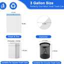 Small Trash Bags 3 Gallon, 360 Count -1.2 Mil Drawstring Mini Garbage Bags, White Plastic Trash Can Liners for Bathroom Accessories, 12 Liter, Bedroom, Dorm Room Essentials, Office