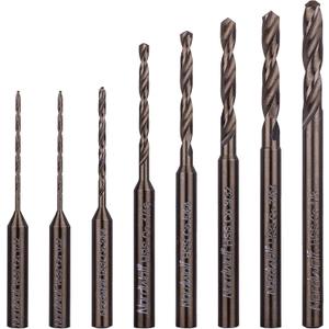 NordWolf 8-Piece M35 Cobalt Multi-Purpose Drill Bit Set, with 1/8" Straight Shank for Rotary Tools, SAE Sizes 1/32"-3/64"-1/16"-5/64"-3/32"-7/64"-1/8" in Storage Case