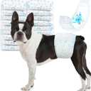 Dog Diapers Male 100Ct, Male Dog Diapers Disposable with Wetness Indicator, Adjustable Puppy Diapers, Super Absorbent & Breathable Male Dog Wraps, 360 ° Leak-Proof for Incontinence & Marking, M