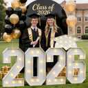 2026 Light Up Numbers for Graduation, 2026 Marquee Numbers 3 Feet Tall, Class of 2026 Decorations, Large 2026 Sign for Graduation Party for Preschool High School College, 4pcs
