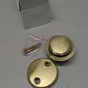 All Metal Tip-Toe Bathtub Drain Kit with Two-Hole Overflow Faceplate and Universal Fine/Coarse Thread Assembly, Bath Tub Drain Kit fits All Bathtub -Brushed Gold