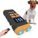 3 x Dog Bark Deterrent Device, Rechargeable 2 Modes Ultrasonic Anti Barking Devices 60ft with HD Display and COB Flashlight, Humane Safe Dog Bark Shield Indoor Outdoor
