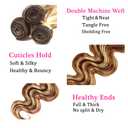 P30/613 Hilight Brown Bundles Human Hair Body Wave Bundles 26 28 30 Inch Blonde Body Wave Bundles Unprocessed Brazilian Virgin Hair Deals Quick Weave Hair Extensions 3 Bundle 100 Gram Per Bundle