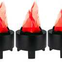 Lancoon 3D LED Fake Fire Flame Light, 3 Pack Artificial Flickering Flame Lamp Bulb Electric Campfire Effect Indoor for Christmas Halloween Festival Event Party Club Decoration
