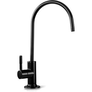 iSpring GA1-ORB Lead-Free Reverse Osmosis, Countertop Bar Sink RO Drinking Water Faucet, Contemporary Style, High Spout, Oil Rubbed Black - 1/4"