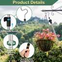 Heavy Duty Closet Hanger Reaching Pole,36" to 65" Clothes Hook Pole Telescoping Pole S Hooks for Plant Stainless Steel Pipe Sturdiness Lightweight Non-Slip Soft Sponge Handle Rod