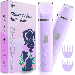 Bikini Trimmer for Women, IPX7 Waterproof, Painless Rechargeable Electric Razor