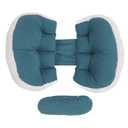 Adjustable Pregnancy Pillows, Detachable Breathable U Shaped Maternity Pillow, Portable Soft Pregnancy Waist Support Pillow for Pregnant Women Back, Belly, Stomach (Blue), 2 Pieces
