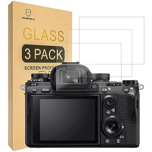 Mr.Shield [3-Pack] Screen protector for Sony Alpha a7RIII a7RIV A7R3 A9 A7RII A7SII A7III RX100 Camera [NOT fit For A7IV Camera] [Tempered Glass] [Japan Glass with 9H Hardness] Screen Protector