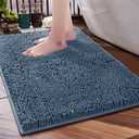 SONORO KATE Bathroom Rug,Non-Slip Bath Mat,Soft Cozy Shaggy Thick Bath Rugs for Bathroom,Plush Rugs for Bathtubs,Water Absorbent Rain Showers and Under The Sink (Lake Blue, 17"24")