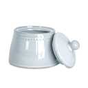100 North PD Home & Garden Decorative and Functional Kitchen Décor 4 x 3.5 Inch Ceramic Lidded Sugar Bowl, Classic White