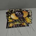 7Pcs Black Gold 21st Birthday Yard Sign Decorations for Men Women, Happy 21st Birthday Made in 2005 Lawn Sign Party Supplies, 21 Year Old Yard Decor with Stakes