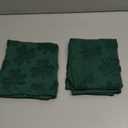 Artoid Mode 2 Pcs Dark Green 3D Shamrock Jacquard Patrick Hand Towels for Bathroom, 100% Cotton Soft Absorbent Bathroom Decor Towels, 13.7 x 29.5 Inch