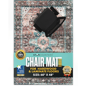 Office Chair Mat for Hardwood Floor -Heavy-Duty Floor Mat for Office Chair - Scratch-Resistant and Non-Slip Computer Chair Mat, Wood and Tile Protection for Office & Home, Brown 48" x 60"
