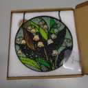 LAOWEIKI 8'' Lily of the Valley Sun Catcher Ornament, Stained Glass Window Hanging, Suncatchers for Windows Hanging Ornaments, Window Decor | Flower Lover Gift, Mother's Day, Christmas, Birthday Gifts