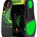 Hiking Boot Insoles Men Women - Arch Support Inserts - Cushioned Hike Orthopedic Insoles - Man Women Shoe Inserts - Running Sports Fitness Walking Soles (M (Men 9-10.5/Women 10-11.5), Lime)