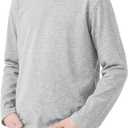Kids Boys Long Sleeve Crewneck T-Shirts Tee Tops 4-12Years (Light Gray,7-8 year)