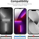 NEW'C 4 Pack, 2 Pack for iPhone 13 Pro Screen Protector + 2 Pack Camera Lens Protector, Sensor Protection,Case Friendly Tempered Glass Film