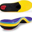 VALSOLE Heavy Duty Support Pain Relief Orthotics - 220+ lbs Plantar Fasciitis High Arch Support Insoles for Men Women, Flat Feet Orthotic Insert, Work Boot Shoe Insole, Absorb Shock with Every Step
