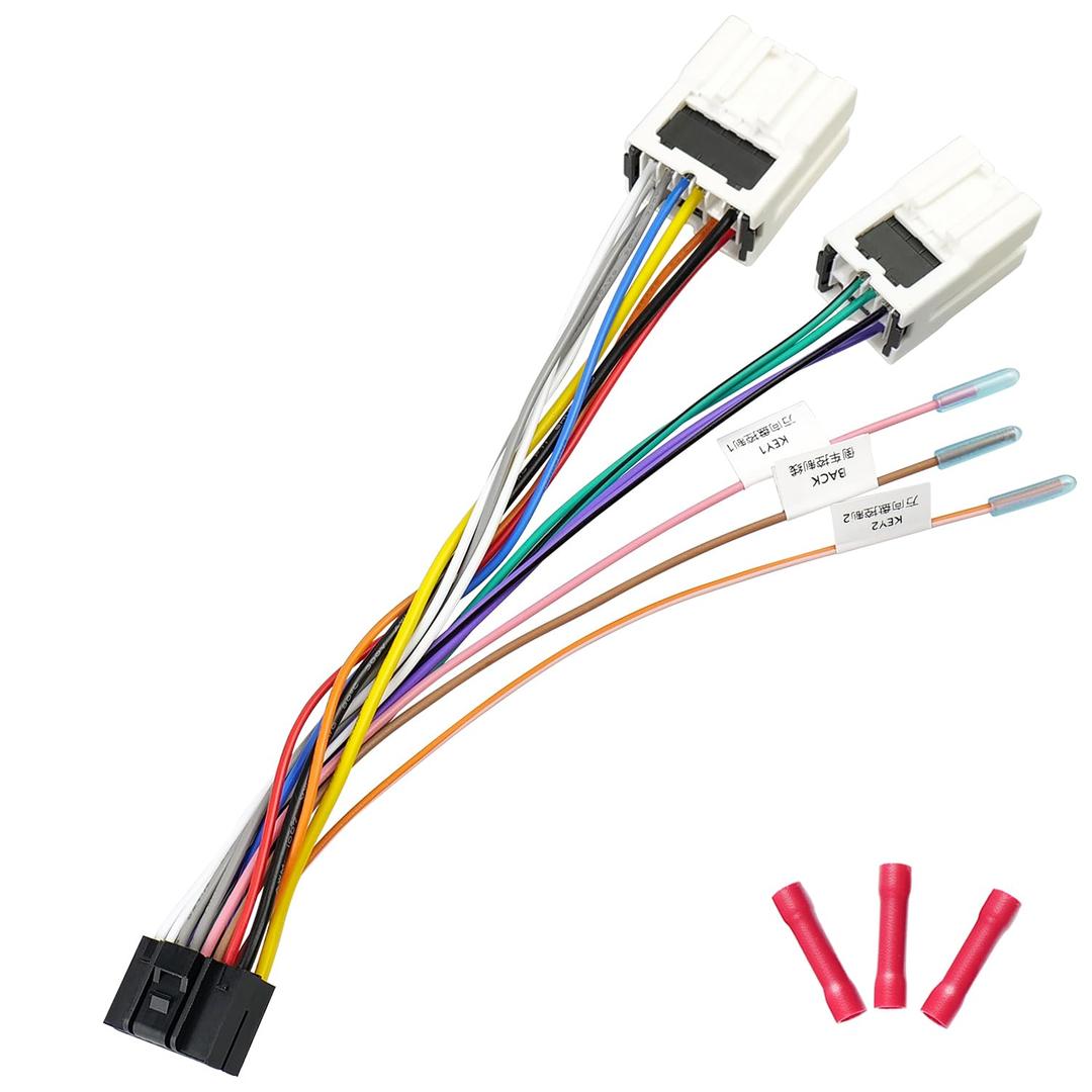Radio Wire Harness for Nissan Stereo Connector, Compatible with Altima Frontier Xterra Murano Armada Pathfinder Quest Infiniti Titan 10Pin 6Pin Car Radio Wiring Adapter Cable Plug