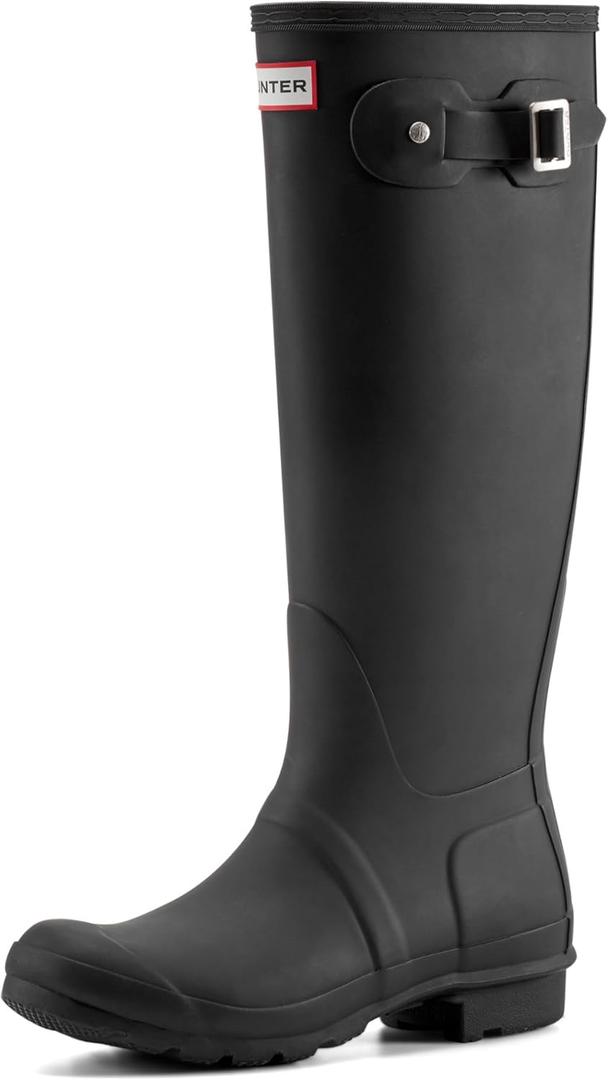 Hunter Women's Original Tall Rain Boots, Black, 9 Medium