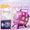 Bubble Machine with Lights, Big Bubbles Bubble Maker Toys for Kids & Toddler, 320ml Large Tank, Battery Operated Bubble Blower for Birthday Parties, Weddings, Indoor & Outdoor Play