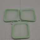 3 Pcs Sandwich Containers, Silicone Sandwich Storage for Lunch Boxes, BPA Free, Leakproof, Reusable Sandwich Holder for Fruit,Salad,Snacks and Food Storage, Microwave Freezer & Dishwasher Safe (Green)