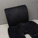 QUTOOL Orthopedic Seat Cushion and Lumbar Support Pillow for Office Chair & Car, Memory Foam with Washable Cover Ergonomic Desk Chair Cushion for Tailbone, Lower Back Pain, Sciatica Relief