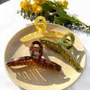 Big Butterfly Hair Claw Clips - 5.1" Acetate Jelly Clips for Women, Larger Size Hair Accessories for Long Thick Hair, 3 Pcs