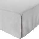 Amazon Basics Lightweight Pleated King Size Bed Skirt, Fade Resistant, Machine Washable, King, Light Grey, Solid