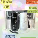 QualityVibe Wedding Gift Bride & Groom EST. 2025 Tiny Champagne Flute Tumblers 6 oz, Couples Gift for Bride & Groom, Bride to Be Gift, Present for Newlyweds