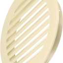 PATIKIL 6" Round Air Vent, Louver Grille Cover Aluminum Alloy Soffit Vent HVAC Ventilation for Ceiling Wall Roofing Bathroom Kitchen Garage Duct Shed Garage, Beige