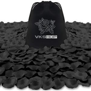 4500 Pack Black Rose Petals,Artificial Roses Flower Petals for Romantic Night,Valentine's Day and Weddings