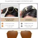 SODQW Oversized Tangle Free Aviator Sunglasses for Women Polarized Shades | Gold Frame, UV400 Protection, Trendy Fashion Designer Sun Glasses, Drivng Beach Outdoor Accessories, Hair-Safe