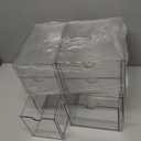 Makeup Organizer Storage with 6 Drawers, 2 Pcs Desktop Office Supplies, Desk Organizers, Clear Accessories, Dustproof Storage Drawer and for Make Up, Jewelry, Pen, Stationary