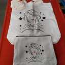 2 Pcs Tote Bag, Makeup Bag for Women, Size: 13"x15", Pouch: 9"x7"