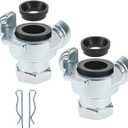 QWORK Iron Air Hose Fitting, 1/2" NPT Female Ends, Universal Fitting, 2 Pack
