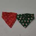 Realeaf Christmas Dog Bandanas Pack of 2 , Snowflake and Santa Claus Dog Scarf for Boy and Girl, Premium Durable Fabric, Holiday Red and Green Bandana for Medium and Large Dogs Cats Pets (Large)