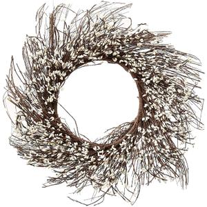 CWI Gifts Pip Twig Wreath Rings - 22 inch - Wreath Decor for Front Door and Candle Decorating - Ivory