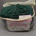 6 Pack Hunter Green Spandex Round Tablecloths for 60 Inch Tables, Stretchy 120 Inch Fitted 5FT Cloths, Wrinkle-Free Cover With Skirt for Wedding, Birthday, Party, Banquet, Graduation