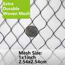 25x50ft Bird Netting, 1 inch Mesh, Heavy Duty Garden Netting for Fruit Trees, Blueberry Bushes, Vegetables, Extra Strong Woven Mesh Against Birds, Deer, Squirrels, Poultry and Other Animals