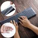 Weewooday 60 Pcs Universal Disposable Keyboard Protector Cover 0.025mm Wipeable Fully Covered Waterproof Anti-Dust Keyboard Protector for Computer Desktop Schools Office Supplies