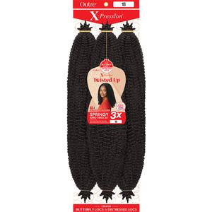 Outre Crochet Braids X-Pression Twisted Up 3X Springy Afro Twist 24" (1-pack, 1B) (Jet Black)