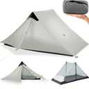 Ultralight Tent 3-Season Backpacking Tent 1 Person/2 Person Camping Tent, Outdoor Lightweight LanShan Camping Tent Shelter, Perfect for Camping, Trekking, Climbing, Hiking (Gray)