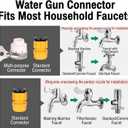 High Pressure Sprayer, Upgraded Garden Hose Sprayer, Car Wash Water Gun with Booster Nozzle, Pressure Washer Spray Nozzle for Patio Cleaning, Plant Watering & Pet Washing