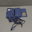 Wallet Case for iPhone 17 Pro with Card Holder/Crossbody Wallet/Strap,[RFID Blocking][Magnetic] PU Leather Phone Case for iPhone 17 Pro,6.3 in,Dream Sky Blue