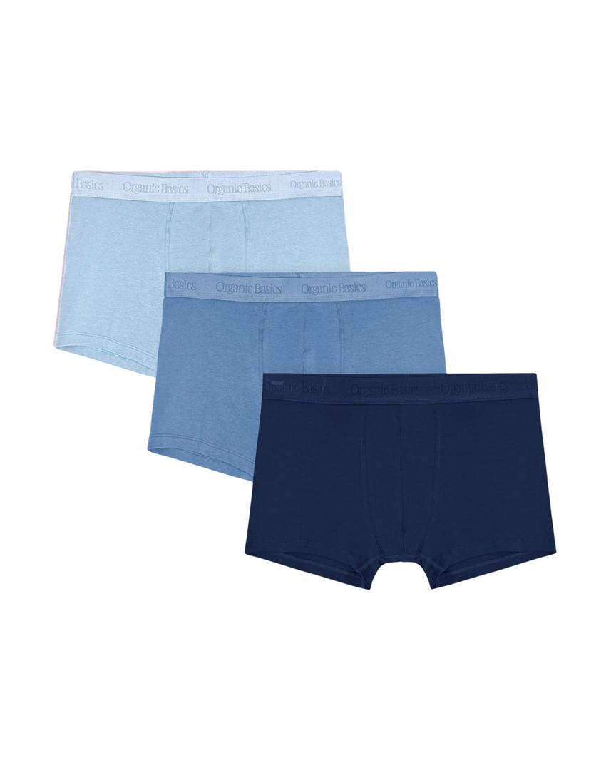 Organic Basics Men's Core 3" Organic Cotton Boxer Trunk Underwear 3-Pack, XL